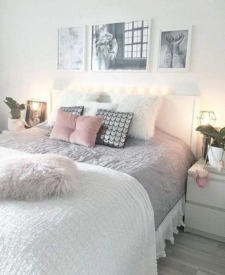 Пастельный серый в интерьере Pin en ｈｏｍｅ Decoración de unas, Decoraciones de dormitorio, Dormitorios