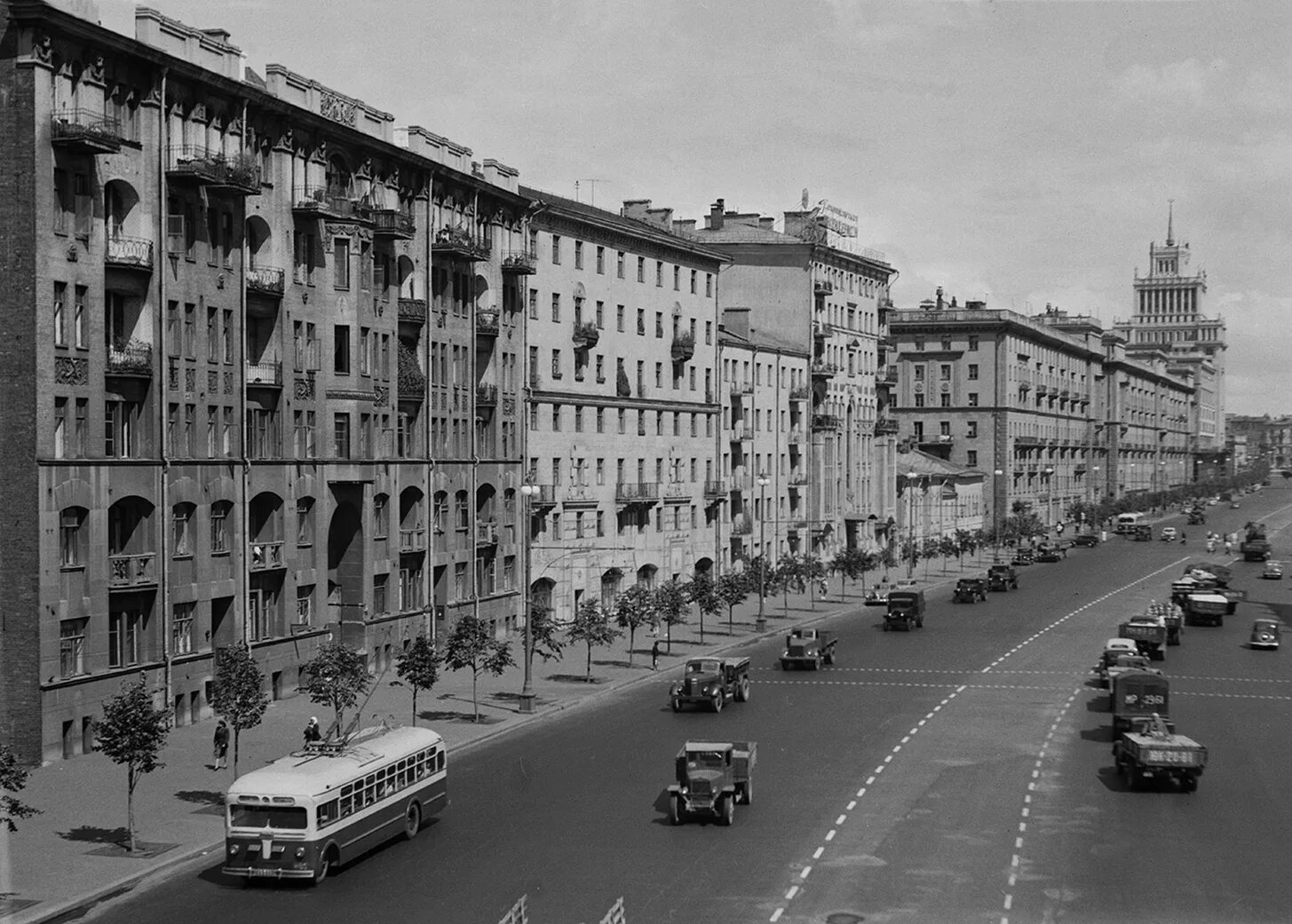 Пастричи садовая кудринская ул 25 москва фото Moscow - Historical photos - Tramway and Trolleybus (1946-1991) - Photo - Urban 