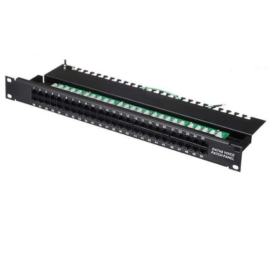 Патч панель фото Патч-панель телефонная UTP, 19", 50 портов RJ45, cat.3, 1U, Krone Type, "L" купи