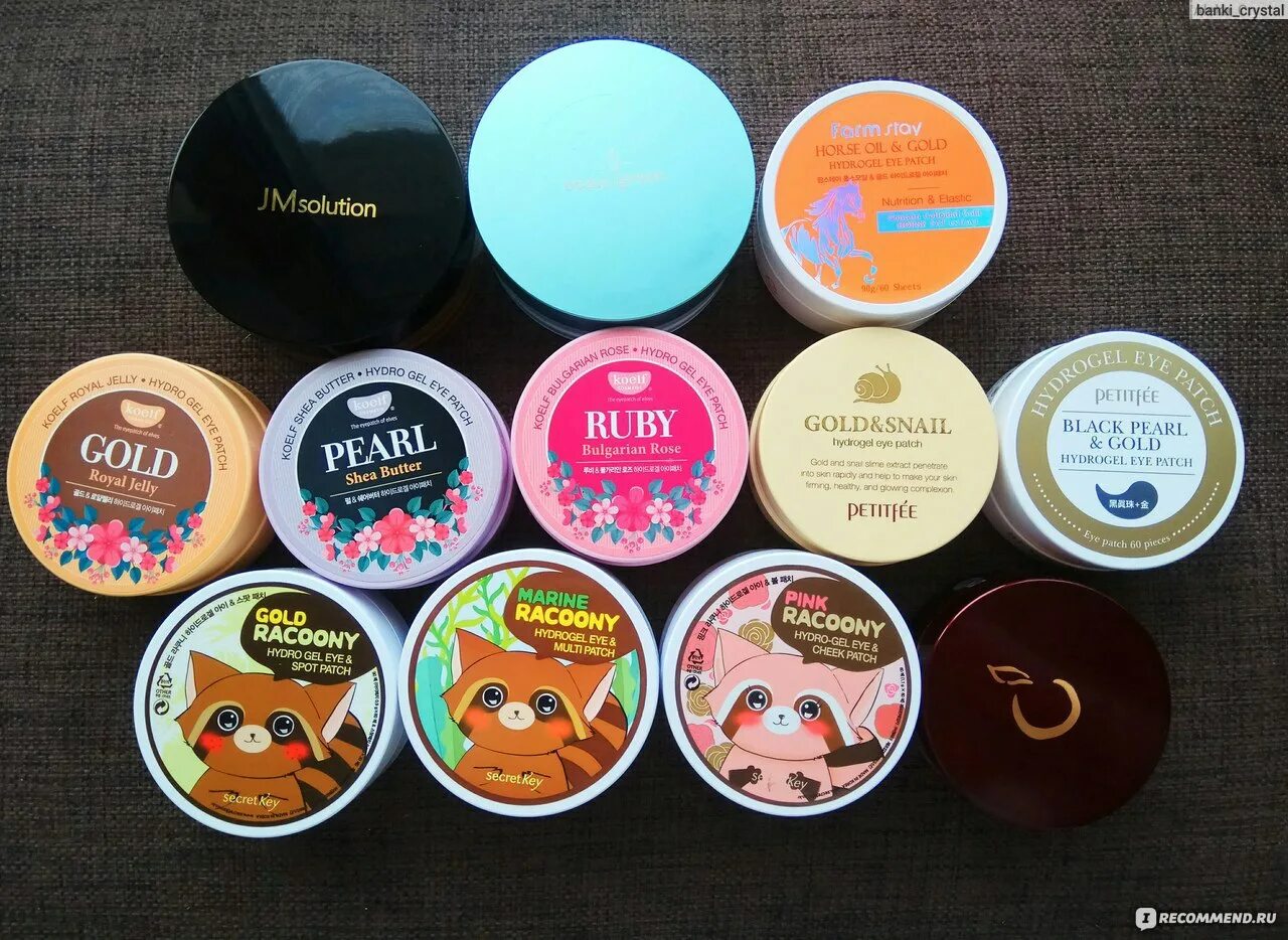 Патчи для глаз фото баночек Гидрогелевые патчи для глаз Secret Key Gold Racoony Hydro Gel and Spot Patch - "