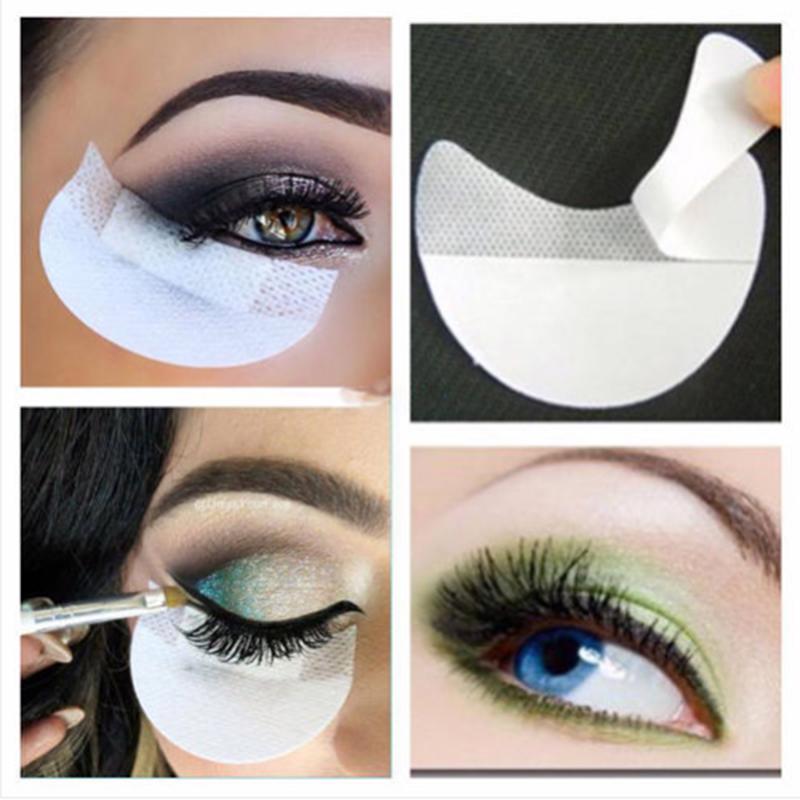 Патчи для макияжа глаз самоклеящиеся 50 Pcs Disposable Eyeshadow Shield Under Pad Eyelash Extensions Patch Multifunct