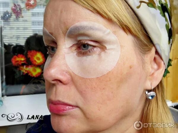 Патчи от отеков под глазами фото Отзыв о Патчи для глаз Bioaqua с османтусом Хорошо разглаживает морщинки и снима