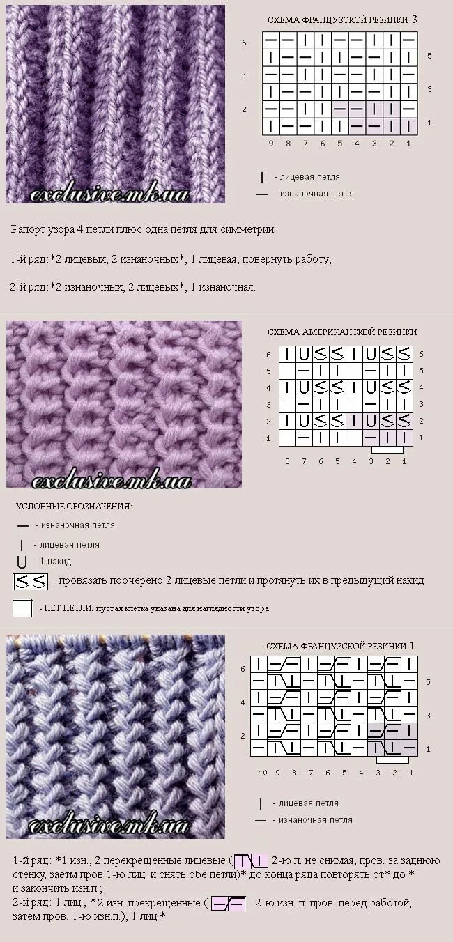 Патентная вязка спицами с описанием и схемами Хобби Баварское вязание крючком, Уроки вязания, Куриная лапка узор