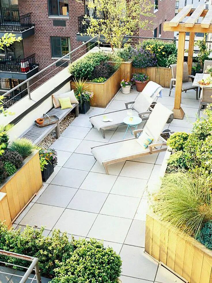 Патио что это такое в квартире фото Giardino in Terrazzo: Come Creare uno Spazio Verde Pensile MondoDesign.it Small 