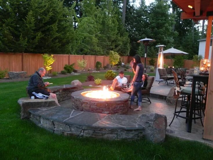 Патио на даче своими руками ideas for fire pit and patios - Google Search Diy backyard landscaping, Outdoor 