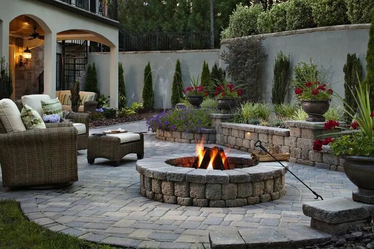 Патио на даче своими руками Menű tűzrakók, a kerti partik lelkei Backyard fire, Stone patio designs, Backyar