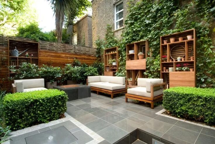 Патио в ландшафтном дизайне Portfolio Philip Nixon Design Small backyard gardens, Small patio garden, Modern