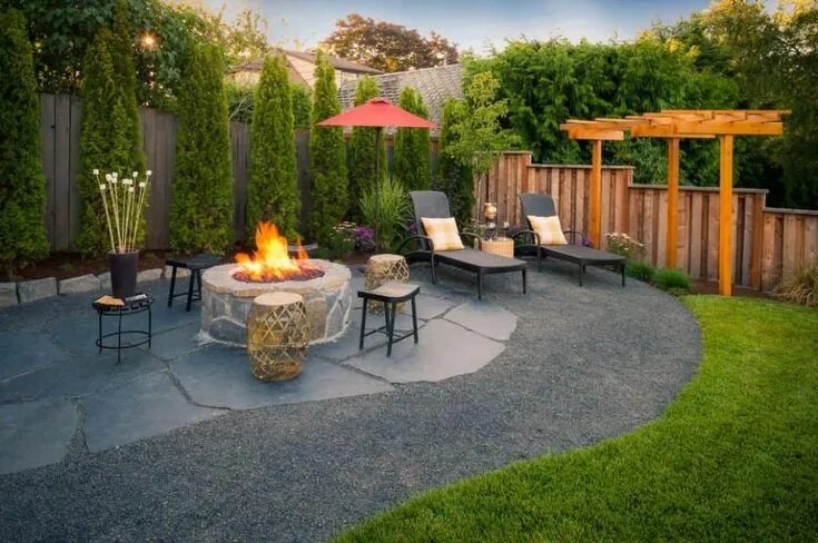 Патио в ландшафтном дизайне фото Hardscaping Your Backyard Backyard landscaping designs, Backyard patio designs, 