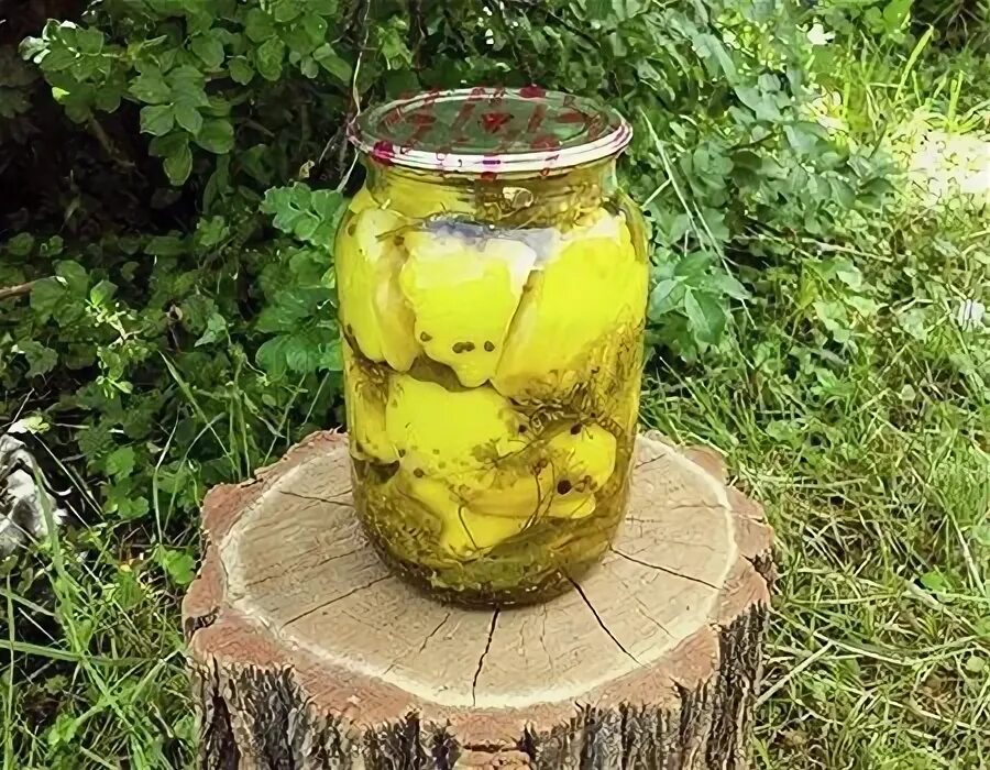 Патиссоны на зиму фото Патиссоны маринованные на зиму "пальчики оближешь", фото рецепт Рецепт Кабачки, 