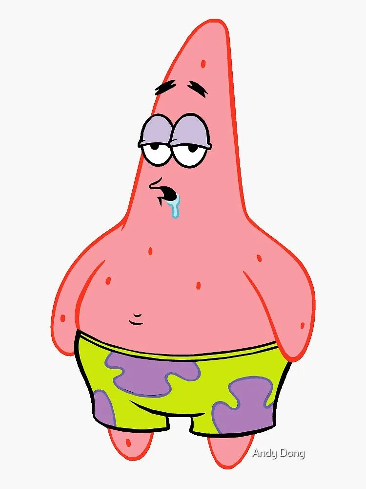 Патрик боба фото Tired Patrick Stickers for Sale Redbubble