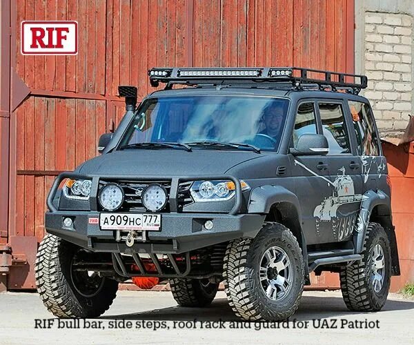 Патриот тюнинг для бездорожья фото UAZ Patriot equipped by RIF4x4 Bull bar, Patriot, Bull