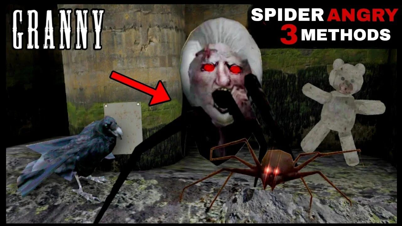 Паук гренни фото 3 ways to make angelene spider angry in Granny V1.8 New Update - YouTube