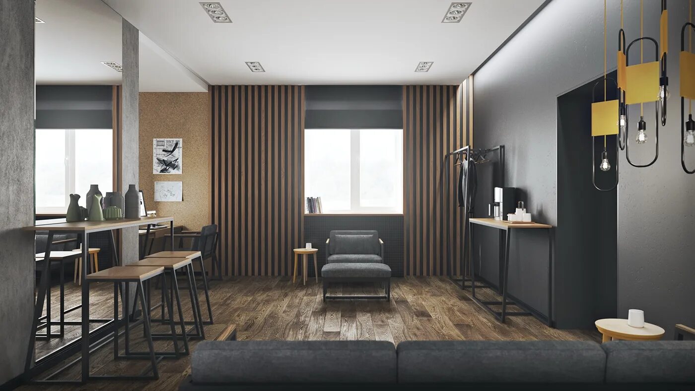 Павел дизайн интерьеров Showroom for Cube 44 (6) Images :: Behance
