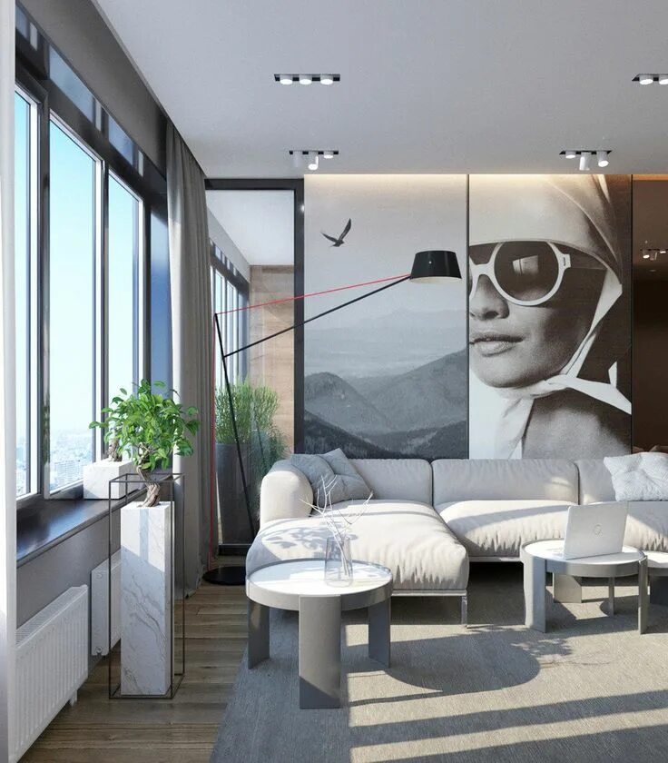 Павел дизайн интерьеров Как обустроить гостиную: проект в Москве - INMYROOM Living room kitchen, Room, H
