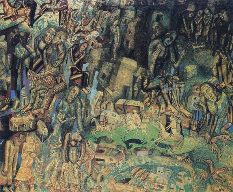 Павел филонов фото художника Павел Филонов "Всадники" (1913) Графит, тушь, перо, акварель, бумага. 28,8 x 28,