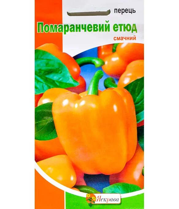 Перец этюд фото Перец Оранжевый этюд 0.3г Семена перца Фиалка.net