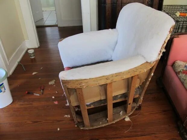 Перетяжка кресла своими руками в домашних условиях How to Reupholster a Chair Reupholster chair fabric, Upholstery fabric for chair