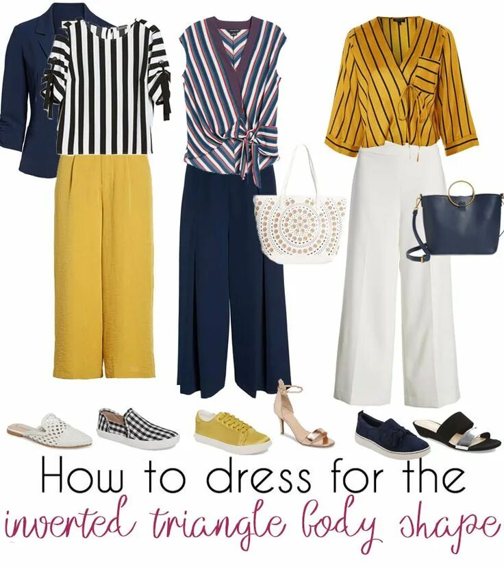 Перевернутый треугольник одежда фото inverted triangle body shape - A capsule wardrobe - 40+style Inverted triangle b