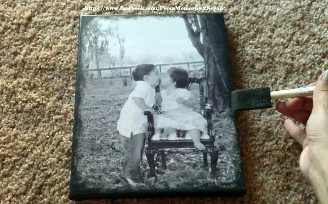 Перевести фото на бумагу From Memories 2 Scrap: EASY Tutorial: DIY Photo Canvas Diy canvas photo, Diy pho