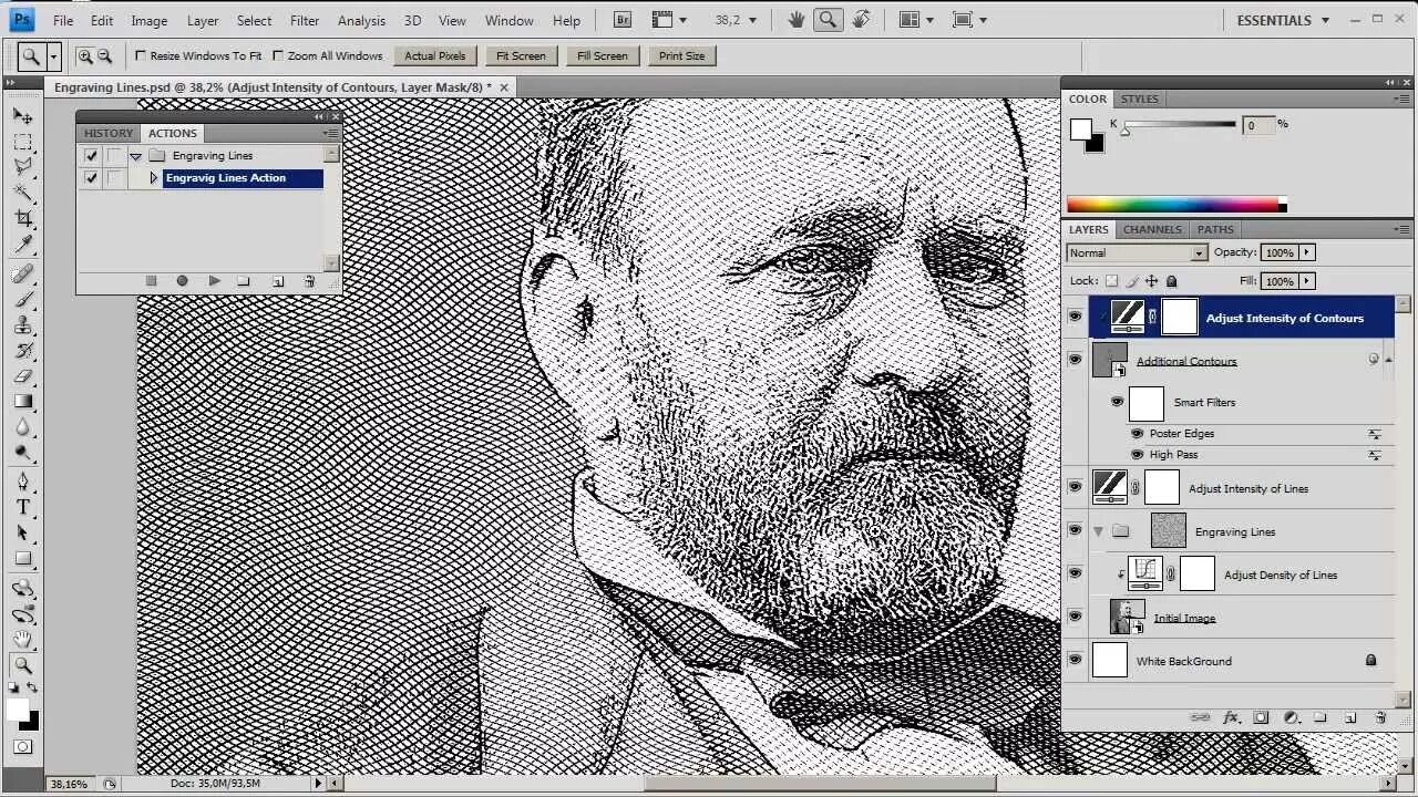 Перевести фото в точку Engraving Lines - YouTube
