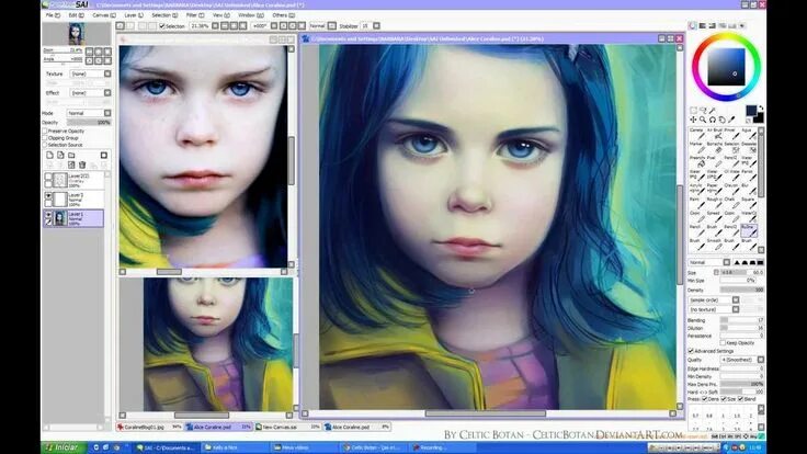 Перевод фото в арт Paint Tool SAI - CORALINE Paint tool sai, Paint tool sai free, Painting tools