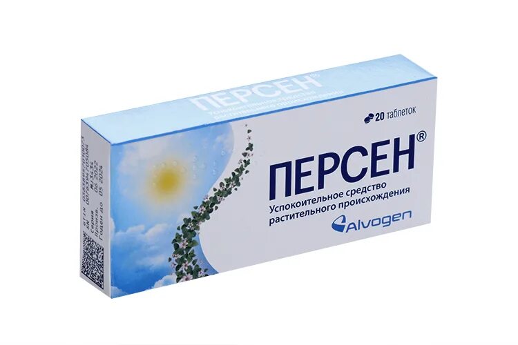 Персен таблетки фото Персен, 20 шт, таблетки покрытые оболочкой Новартис Нева/Лек д.д./Лек Фармасьюти