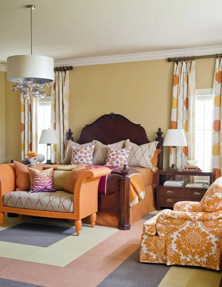Персик сочетание цветов в интерьере Designer Spotlight: Tobi Fairley Eclectic bedroom design, Eclectic bedroom, Bedr