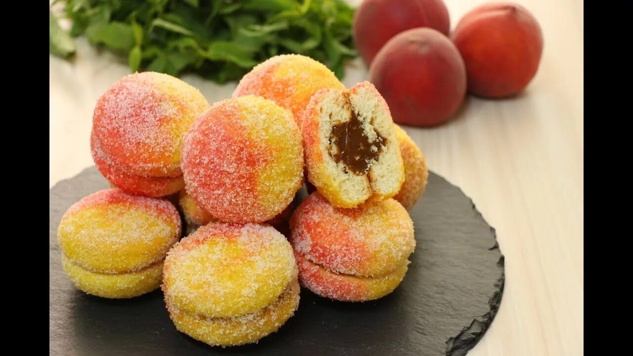 Персики рецепт с фото пошагово Пирожное "ПЕРСИКИ" ✧ Со Сгущенным Молоком ✧ Peach Cookies Recipe ✧ Şeftali Kurab
