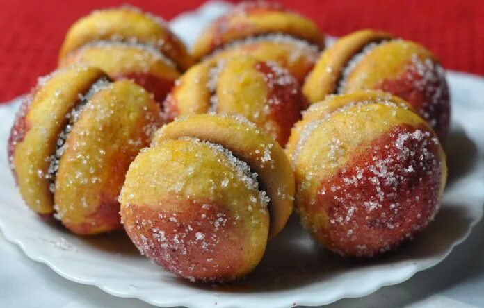 Персики рецепт с фото пошагово НЕВЕРОЯТНО КРАСИВОЕ И ВКУСНОЕ ПЕСОЧНОЕ ПИРОЖНОЕ "ПЕРСИКИ" СО СГУЩЕННЫМ МОЛОКОМ П