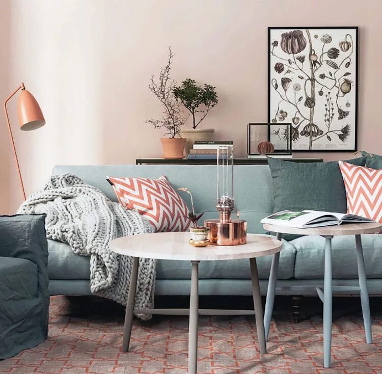 Персиково серый интерьер eclectic & faded glamour trendey Living room inspiration, Living room interior, 