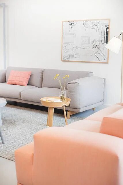 Персиково серый интерьер My Visit To Muuto in Copenhagen - decor8 Coral home decor, Minimalism interior, 