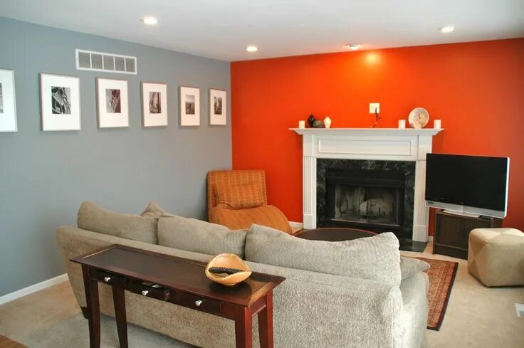 Персиковый и серый сочетание в интерьере 10 Orange Living Room Ideas 2024 (Peppy and Cheerful) Living room decor orange, 