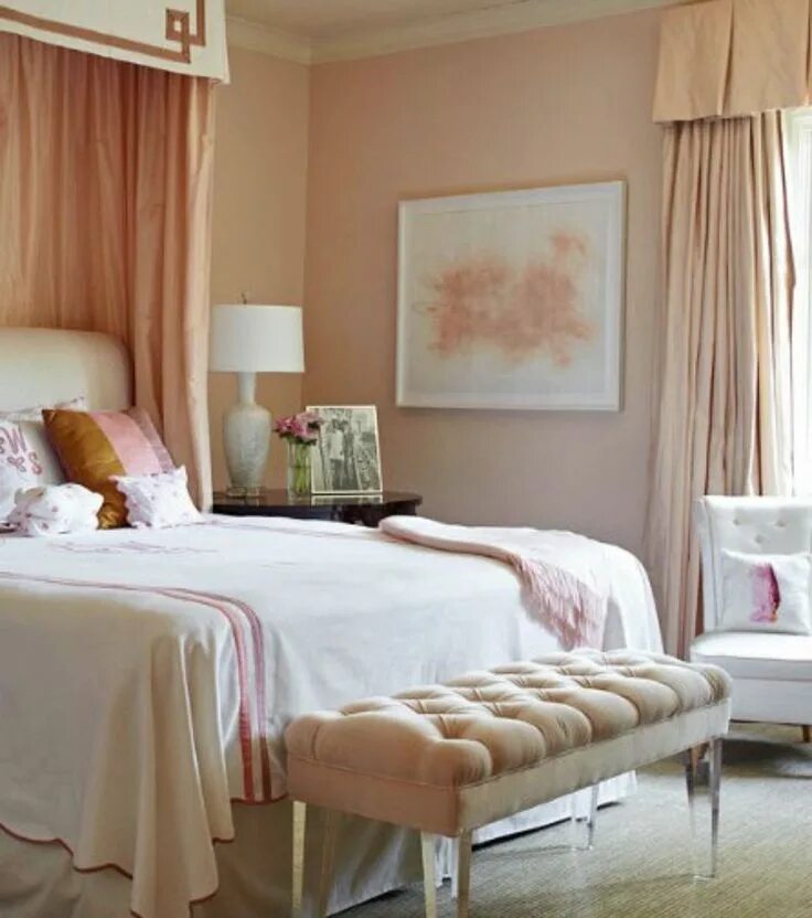 Персиковый интерьер спальни Pin by Designs by Katrina on Bedroom Space Home bedroom, Bedroom decor, Beautifu