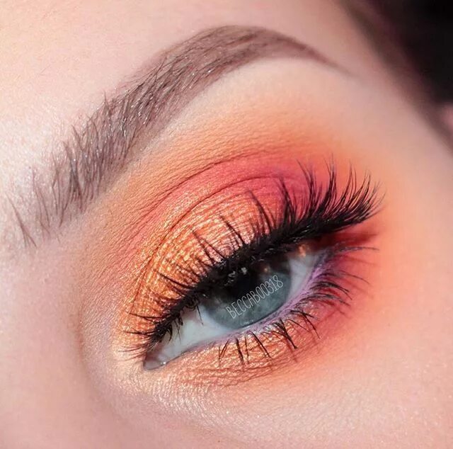 Персиковый макияж глаз Instagram photo by Becca * Apr 26, 2016 at 2:45pm UTC Gorgeous makeup, Eyeshadow