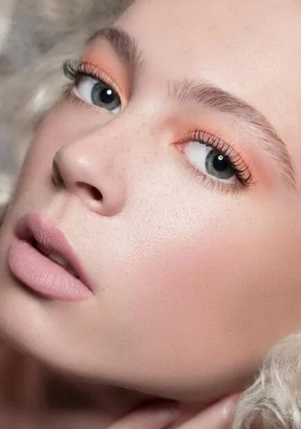 Персиковый макияж глаз 37+ Best Ideas Hair Pastel Peach Eye Makeup Makeup maquillage, Cheveux blond, Ma