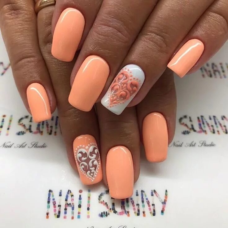 Персиковый маникюр идеи See this Instagram photo by @nail_sunny * 3,794 likes Negldesign