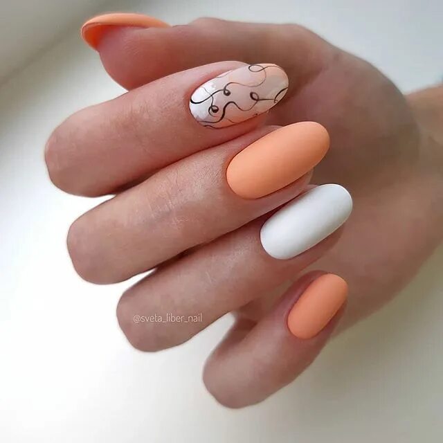 Персиковый маникюр идеи Sveta Liber (@sveta_liber_nail) * Instagram-fényképek és -videók Manicure, Nail 