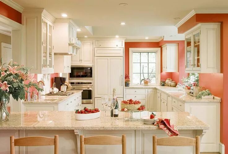 Персиковый цвет сочетание в интерьере кухни Gallery Page 4 Crown Point Cabinetry Traditional white kitchen cabinets, White k