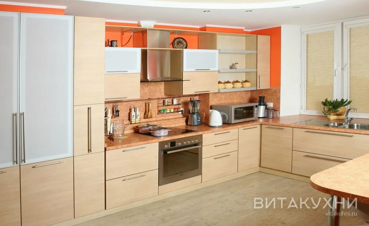 Персиковый цвет сочетание в интерьере кухни Кухня Мальта - 134000 ₽, доставка по Москве бесплатно, цвета и размеры на выбор