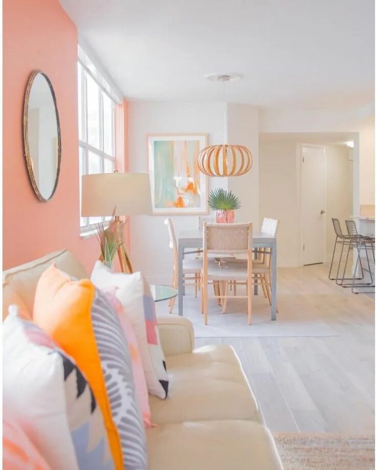 Персиковый цвет стен в интерьере New The 10 Best Home Decor (with Pictures) - Pastel colour block and print #Fres