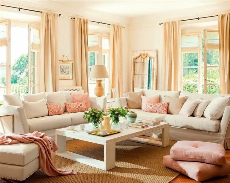 Персиковый цвет в интерьере гостиной Pin de Donna Oehms en Living room Colores de pintura de interior, Decoración de 