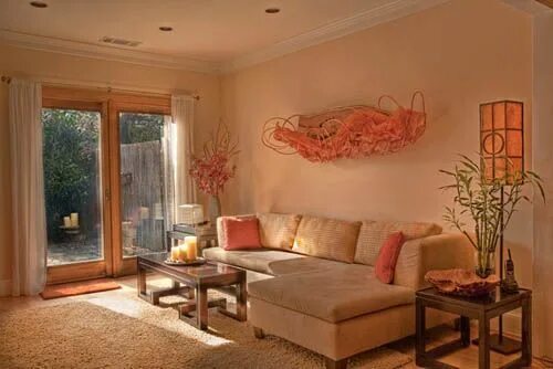 Персиковый цвет в интерьере гостиной Pin by Brenda Cochems Richard on home goods Peach living rooms, Brown living roo