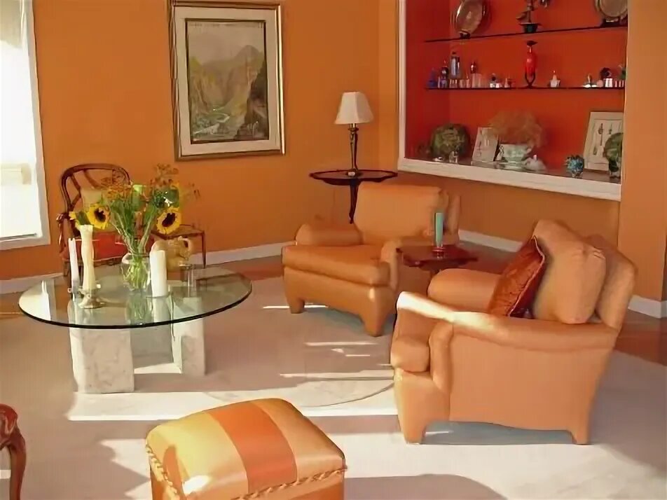 Персиковый цвет в интерьере гостиной фото Orange Paint Colors for Kitchens Living room orange, Bedroom paint colors master