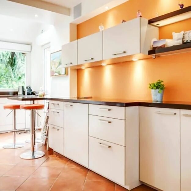 Персиковый цвет в интерьере кухни фото Popular Interior Design Color Schemes, Choosing Wall Paint Colors for your Rooms