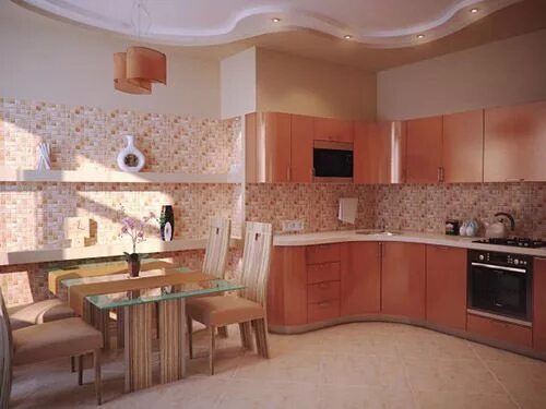 Персиковый цвет в интерьере кухни фото Персиковый цвет в интерьере: подборка фото, идеи сочетаний Cuisine, Cuisine cont