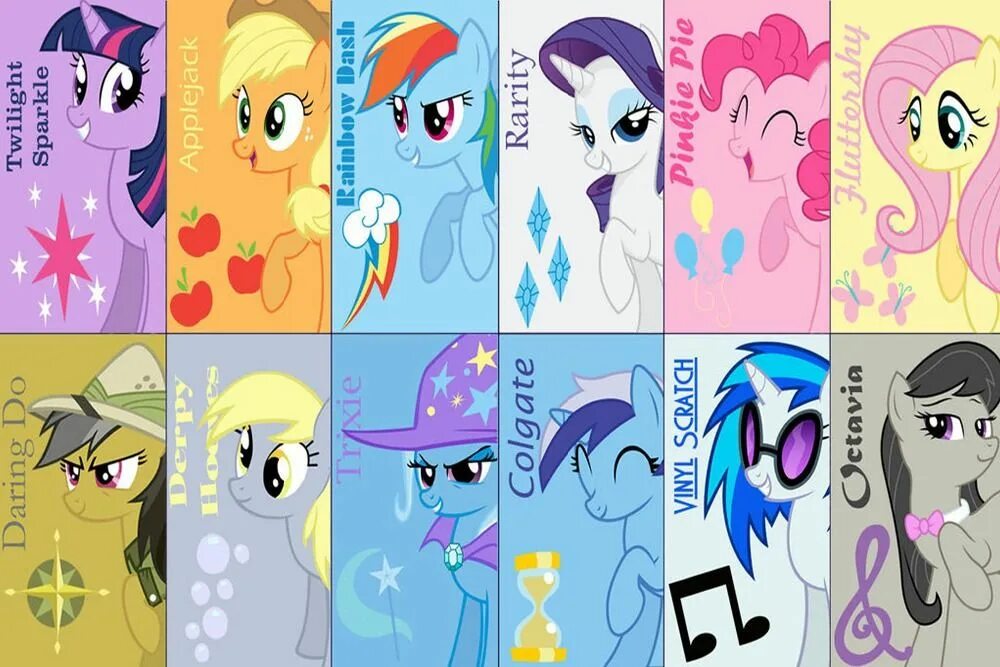 Персонажи май литл пони имена и фото My little pony wallpaper, My little pony poster, My little pony drawing