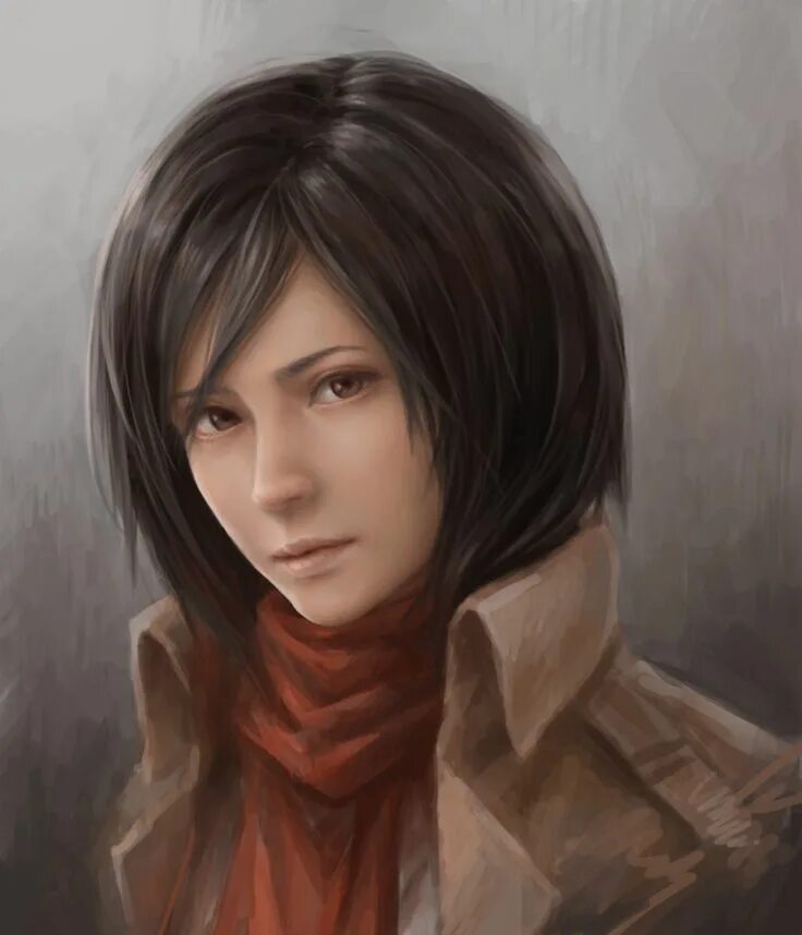 Персонажи с короткой стрижкой Mikasa Ackerman by JxbP on deviantART Attack on titan, Mikasa