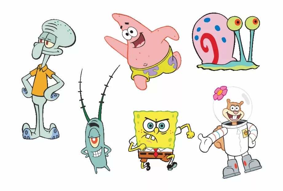 Персонажи спанч боба имена и фото Spongebob Squarepants Vector at Vectorified.com Collection of Spongebob Squarepa