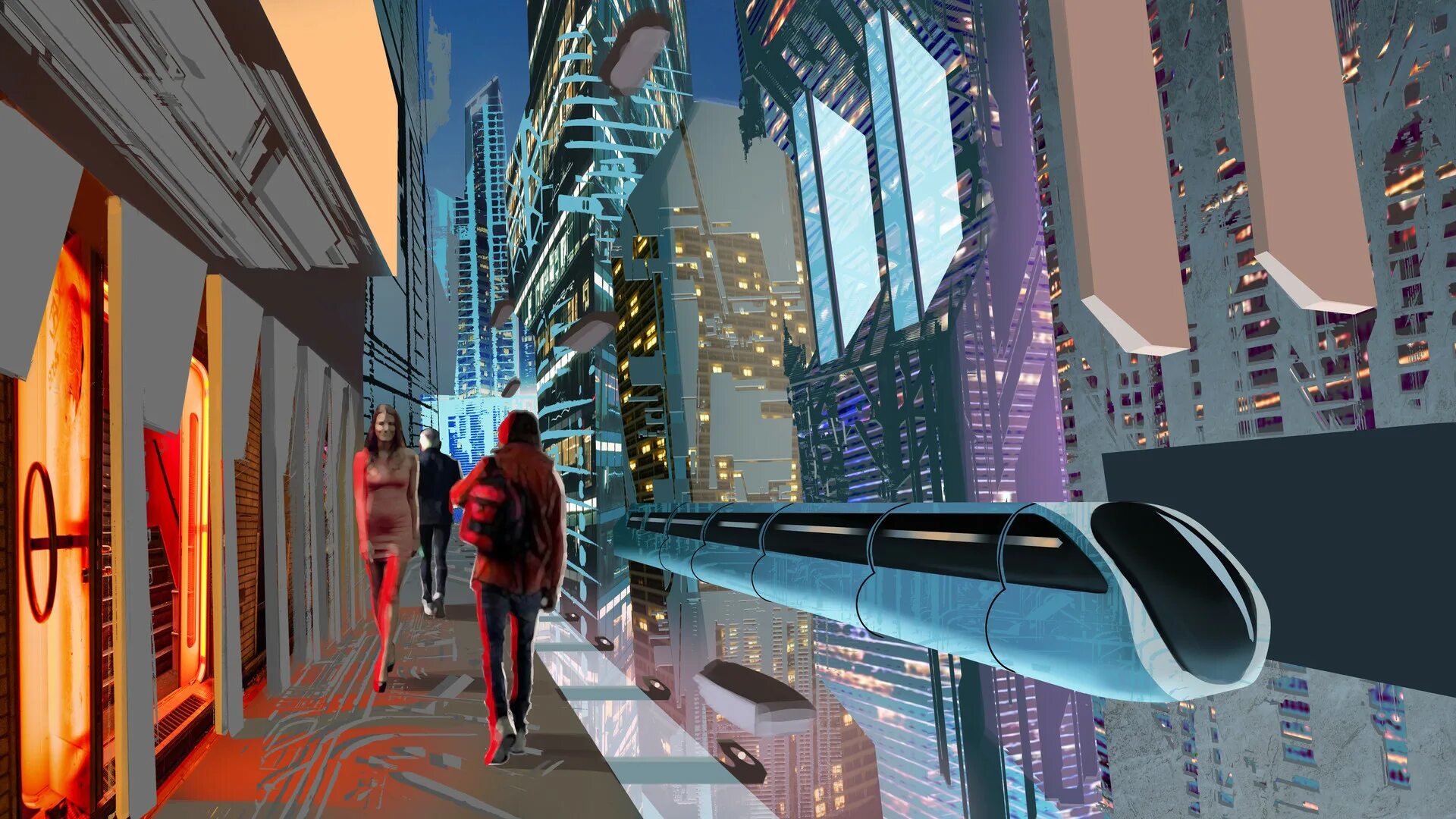 Перспектива будущего ул ленина 67 фото ArtStation - Cyberpunk City