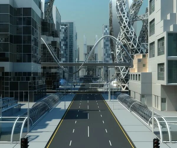 Перспектива будущего ул ленина 67 фото ArtStation - Future City HD 5 3D MODEL Resources